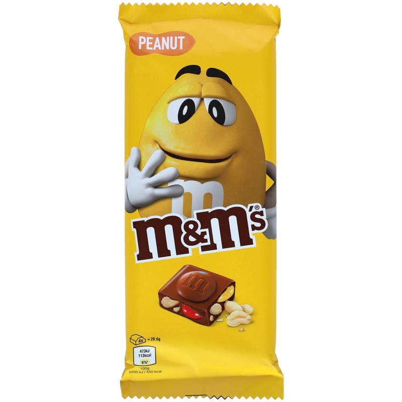 M&Ms Tafelschokolade Peanuts 165g